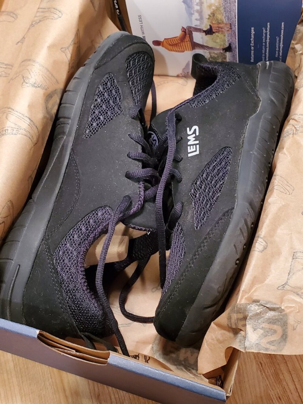LEMS Primal 3 Unisex Barefoot Shoes Black Asphalt Men's Size 7, Women's 8.5M - Picture 6 of 6